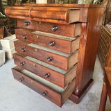 Commode en acajou de style anglais avec 6 tiroirs