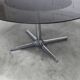 Roche Bobois oval table 1970 smoked glass chrome legs 152x117 cm