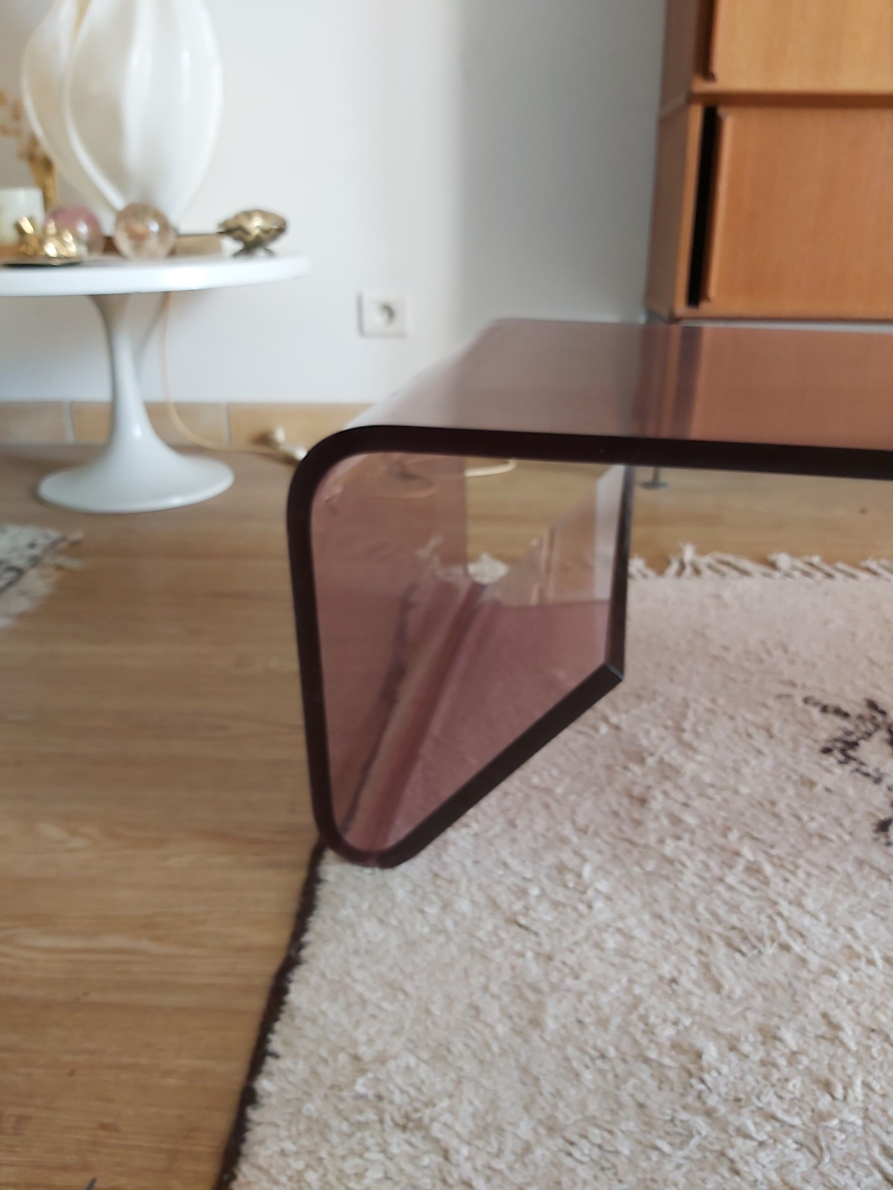 Plexiglas coffee table 70s