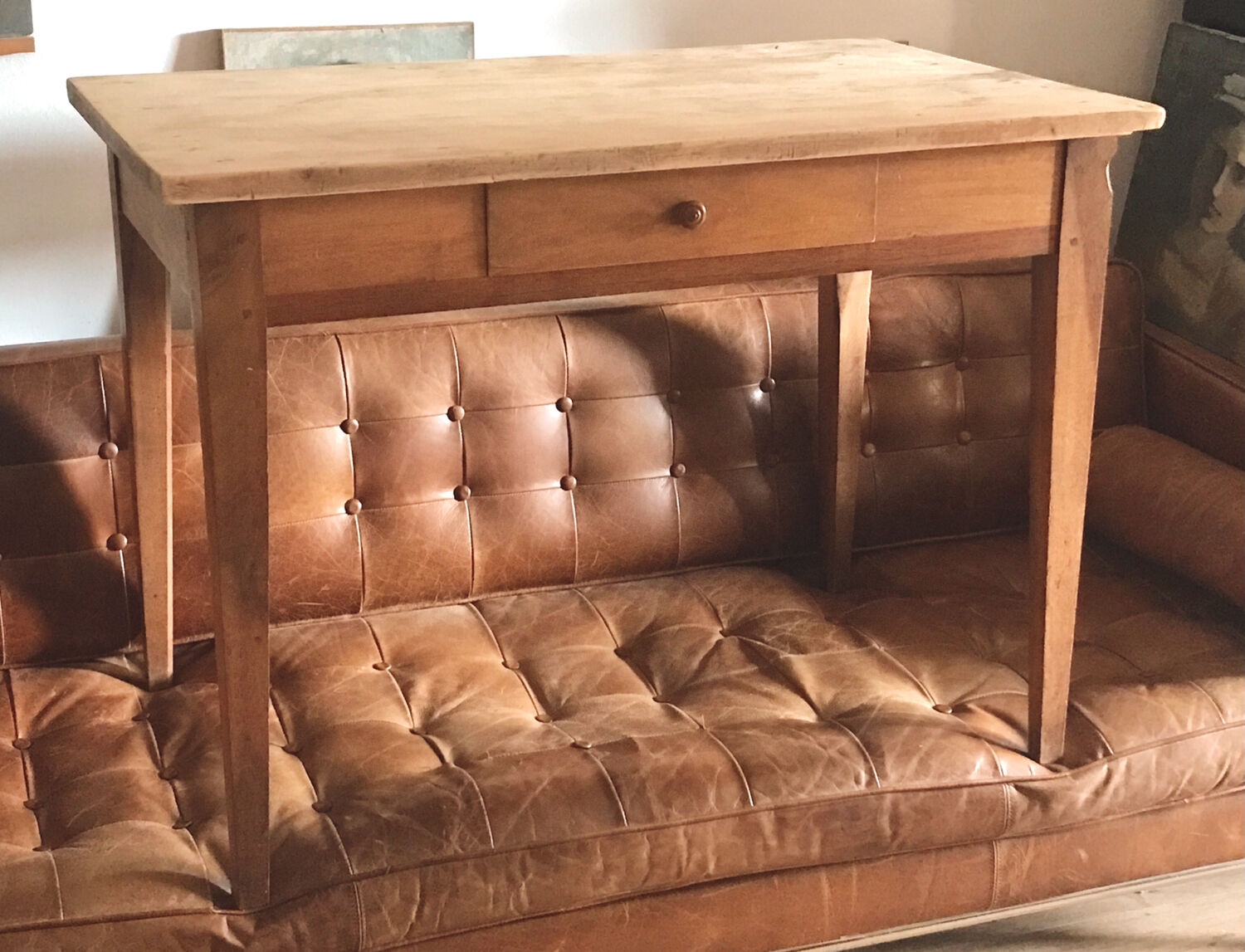 Solid wood farm table