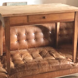 Solid wood farm table