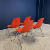 Set of 4 DSS chairs by Charles and Ray Eames for Vitra 2000s