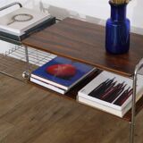 Rosewood and chrome side table, 1970s