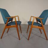 Set of Danish Beech Armchairs, 1960s