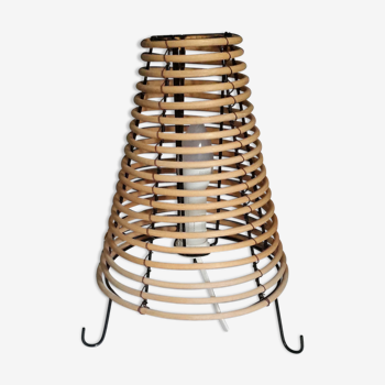 Rattan table lamp