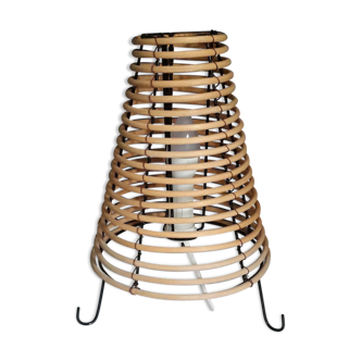 Rattan table lamp