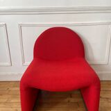 Vintage wool fireside chair