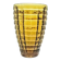 Optical vase, Polish modernism, yellow glass, Ząbkowice, Poland, 1970s