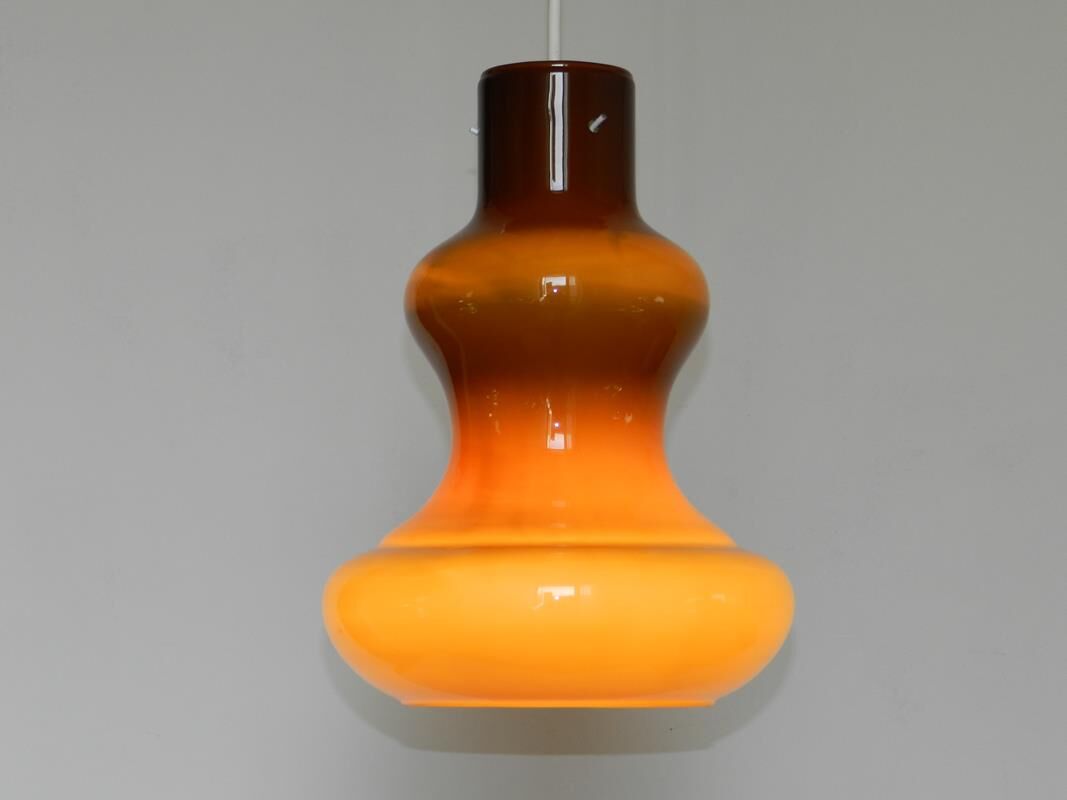 Amber and white opaline hanging inside (1970)
