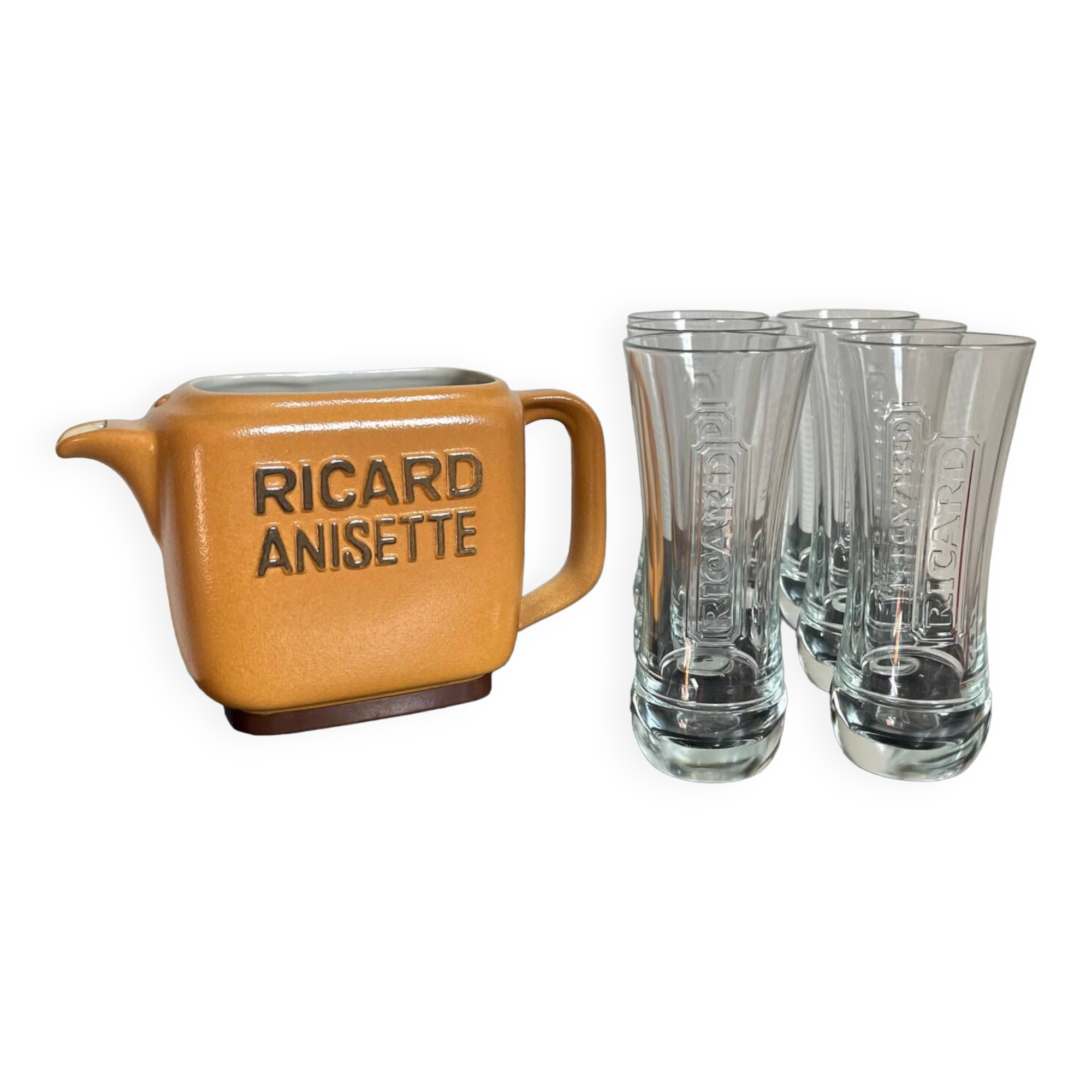Ricard carafe and glass set