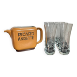 Ricard carafe and glass set