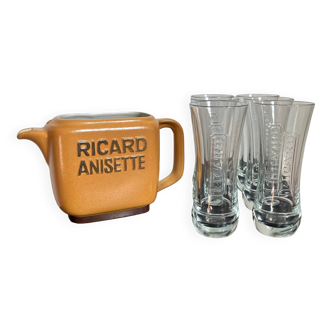 Ricard carafe and glass set