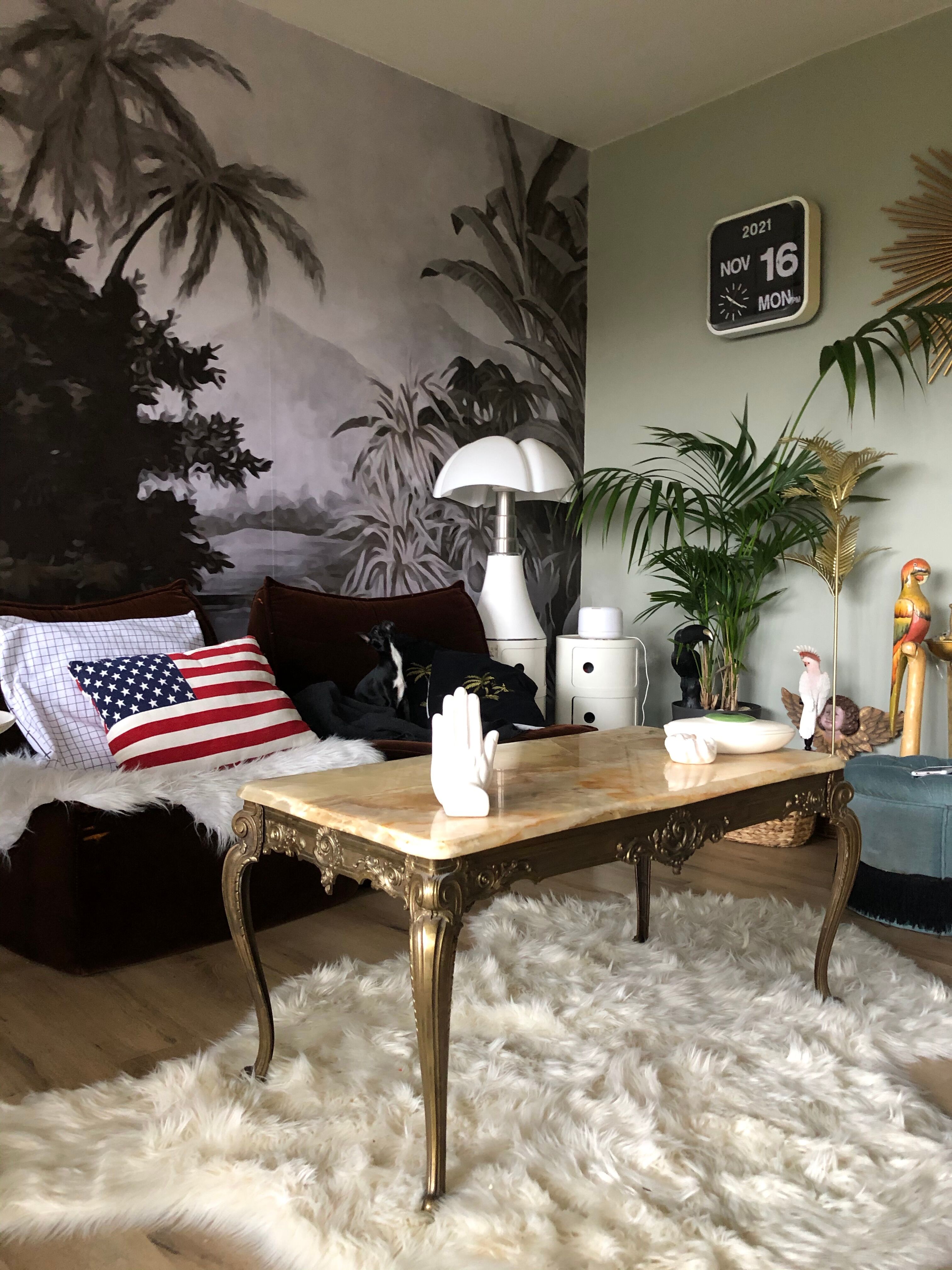Marble and gold coffee table