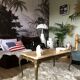 Table basse marbre et or
