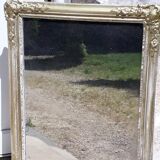 Miroir or patine blanche 72 x 52