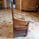 Antique solid wood trunk chair