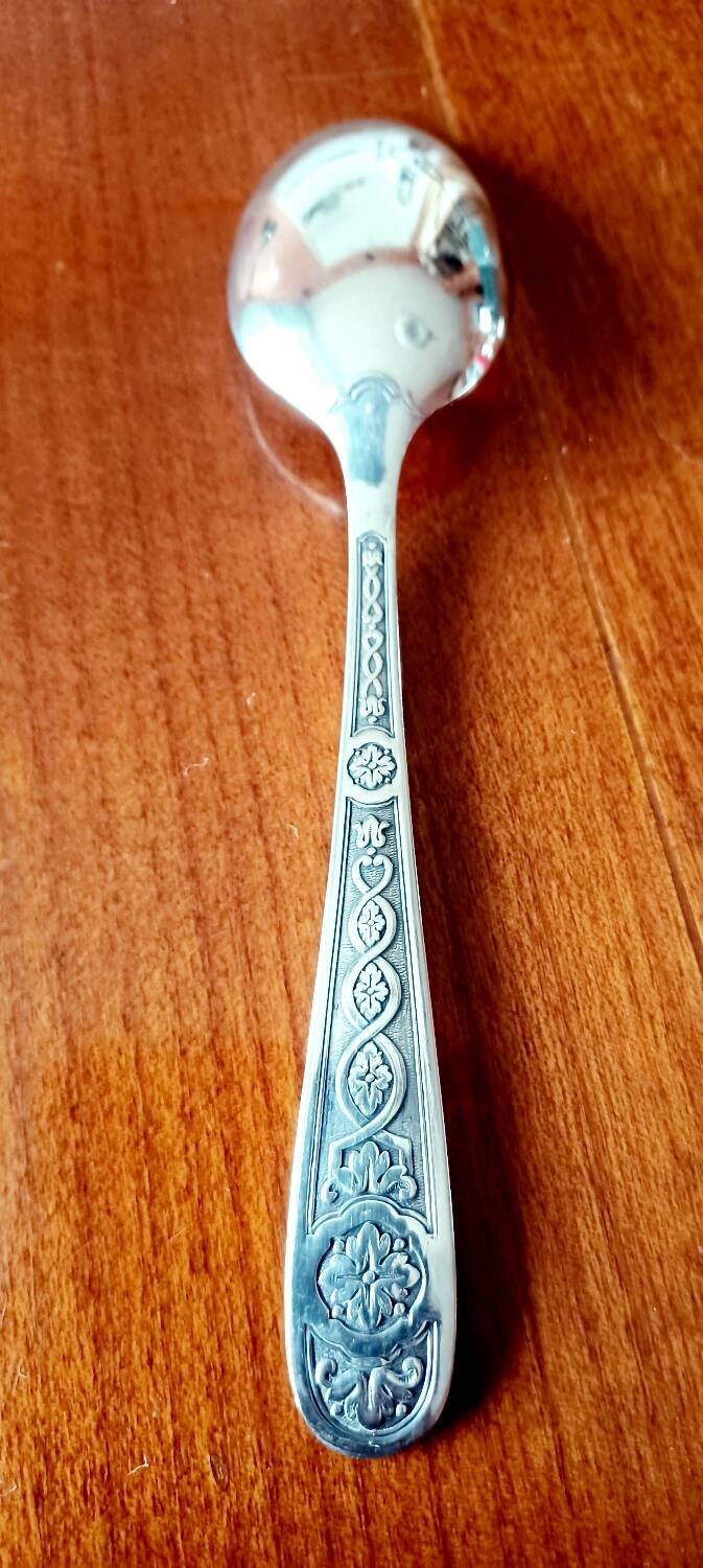 Set of 12 small Christofle Art Deco spoons