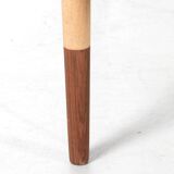 Scandinavian coffee table or half-moon side table in walnut