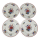 Set de 4 assiettes plates "Agreste", Sarreguemines, fin XXe, Pyroblan