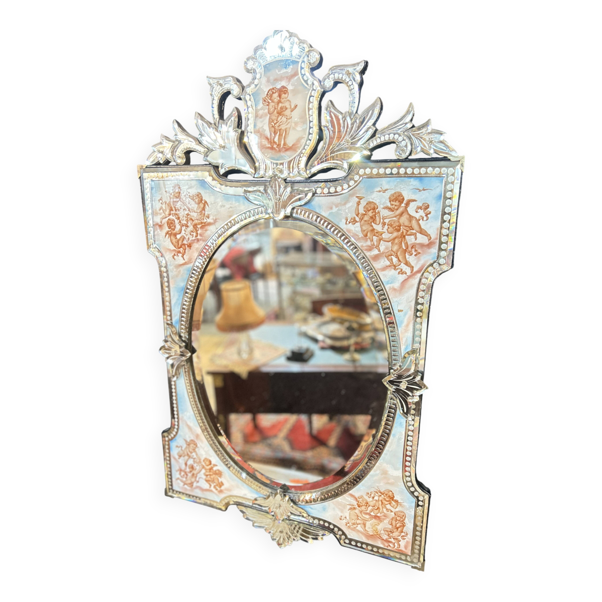 Italian mirror with the four seasons