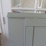 160 headboard made with old verdigris elements.