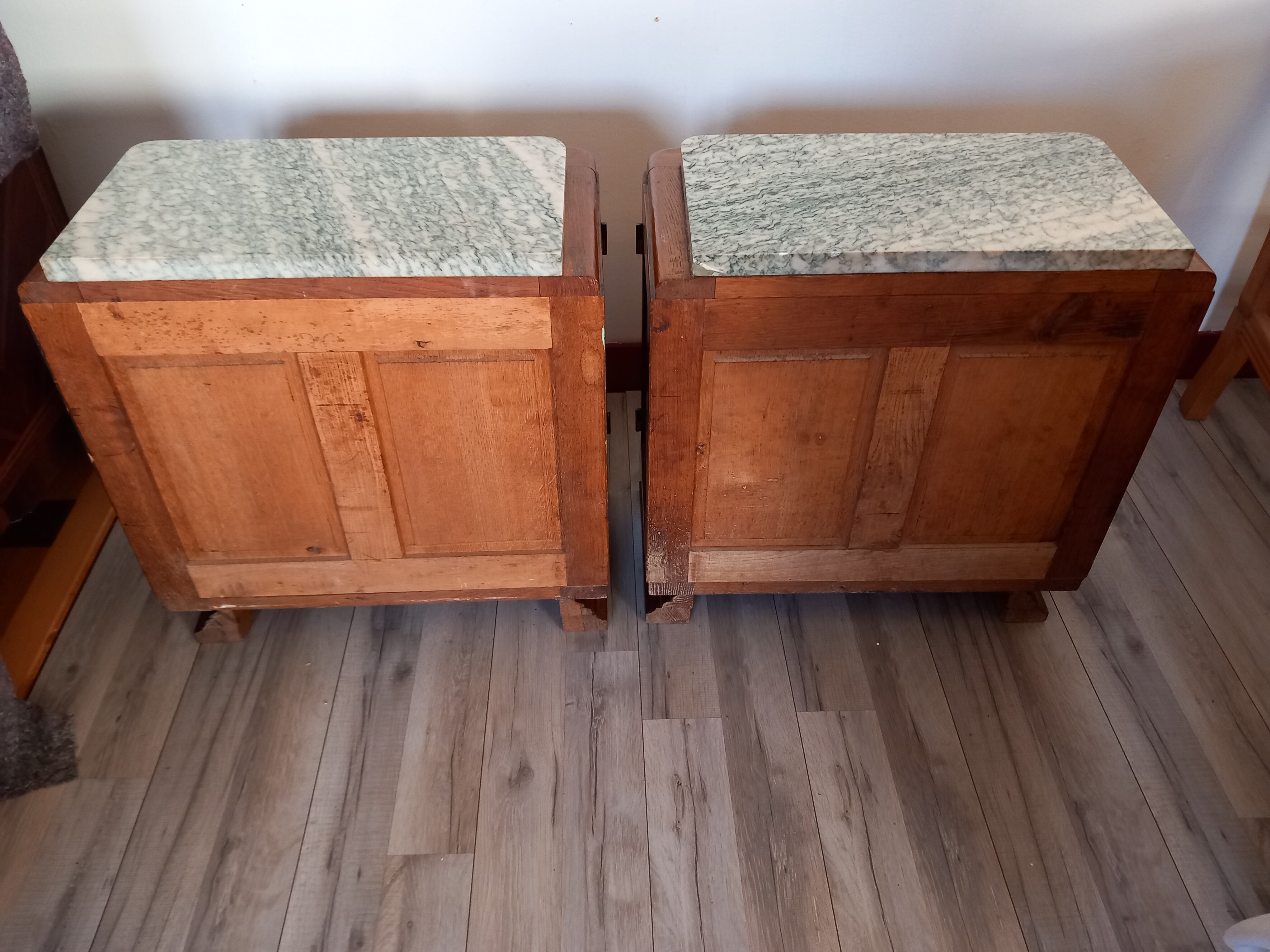 Pair of art deco bedside tables