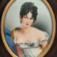 Old portrait painting Miniature Mrs. Récamier