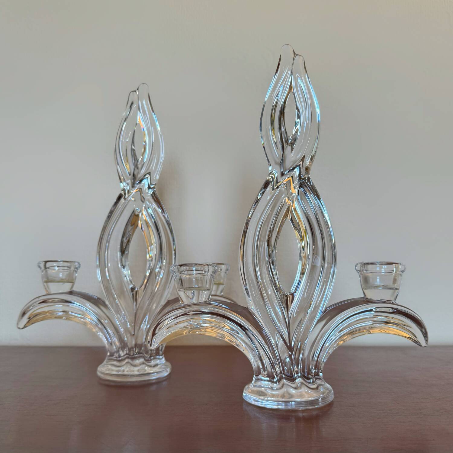 Vannes crystal candle holders from the 70s (X2)