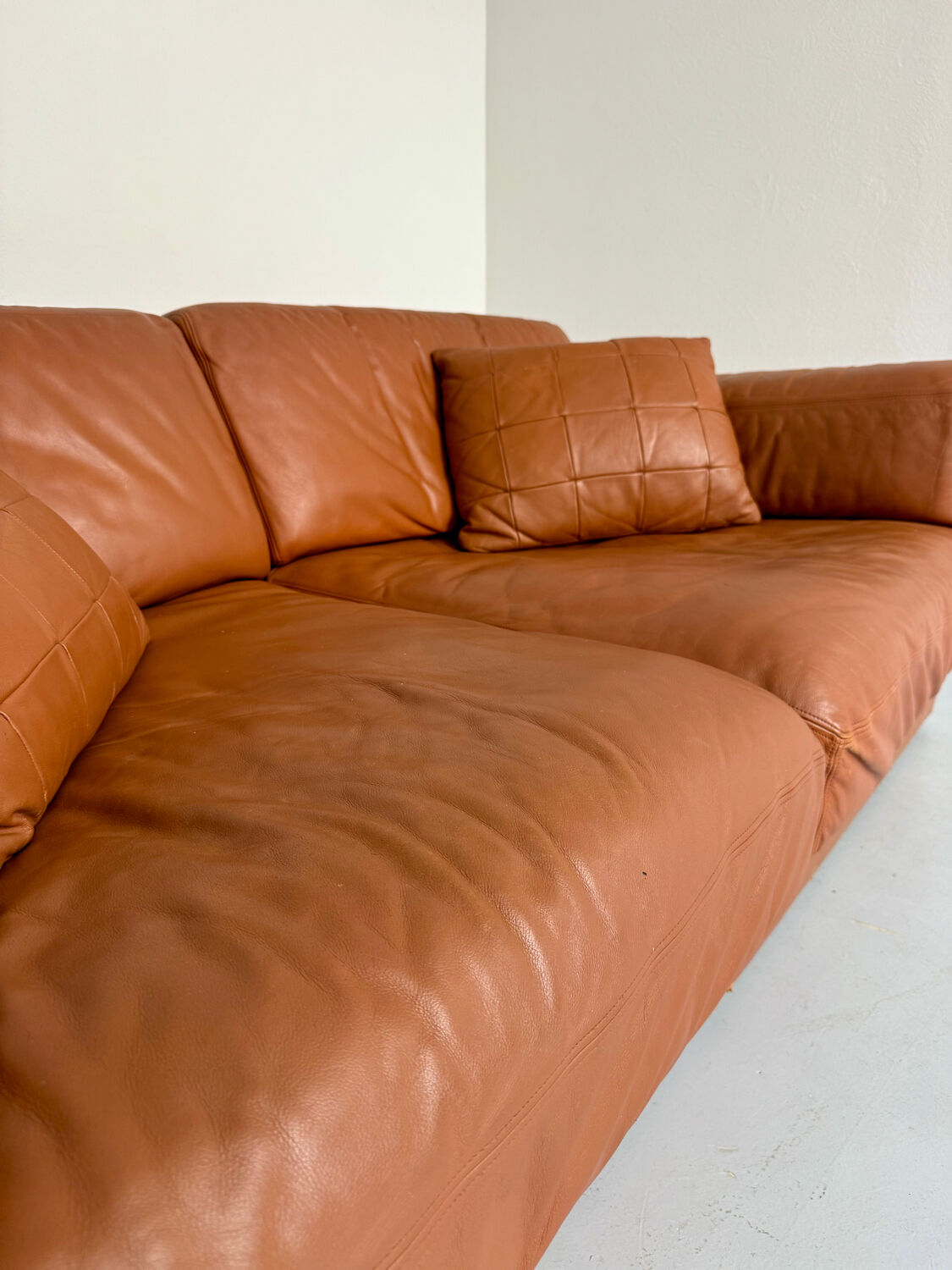 DESEDE ds 76 vintage design camel leather 2-seater sofa