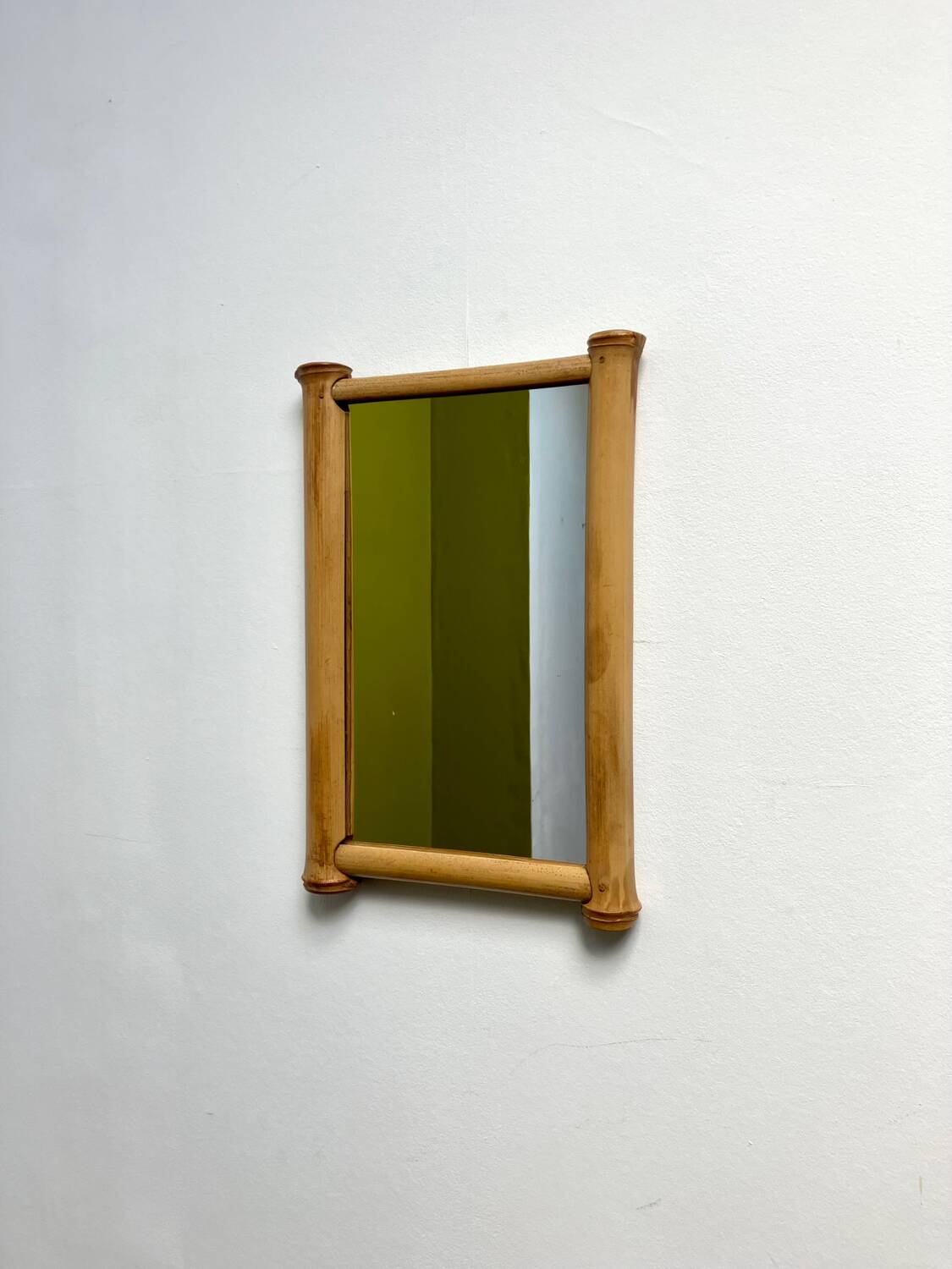 Vintage bamboo mirror 1960s