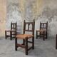 4 chaises basque bois et cordes