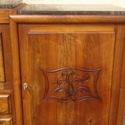 Grand buffet 2 corps en noyer et marbre