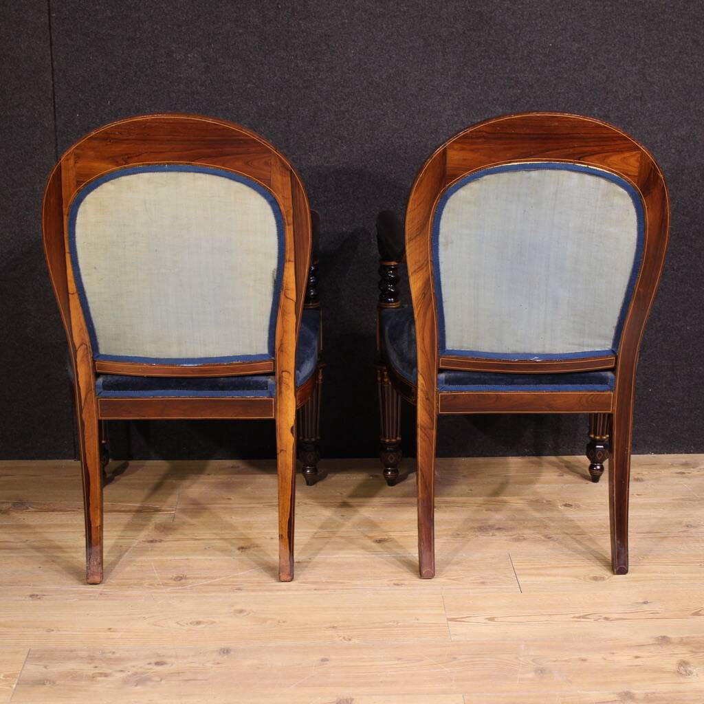 Pair of 19th century French Charles X armchairs