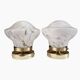 Paire d’appliques murales globes blancs