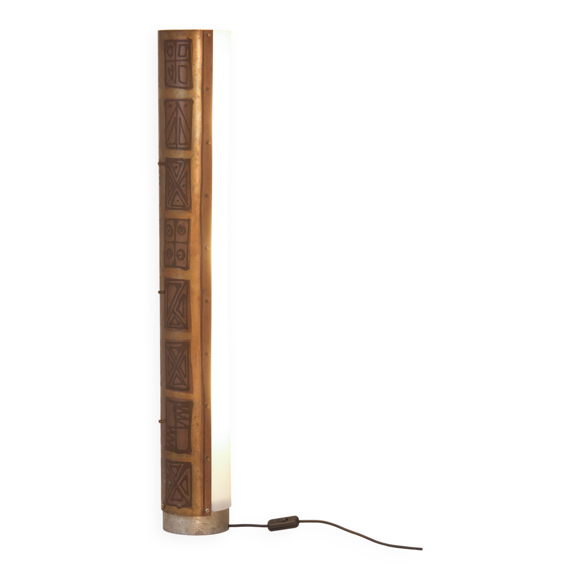 Lampadaire brutaliste italien