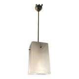 Suspension lumineuse en verre opalin Stilnovo années 1950