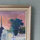 1954 swedish vintage coastal oil painting