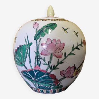 Grand pot à gingembre en porcelaine chinoise, milieu du 20ème siècle
