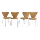 4 Early Fritz Hansen Series 7 chairs Arne Jacobsen 1950s/60s