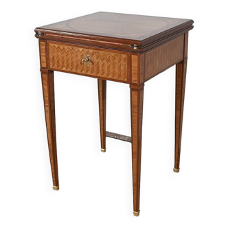 Mahogany and Marquetry Games Table, Art Nouveau – 1920