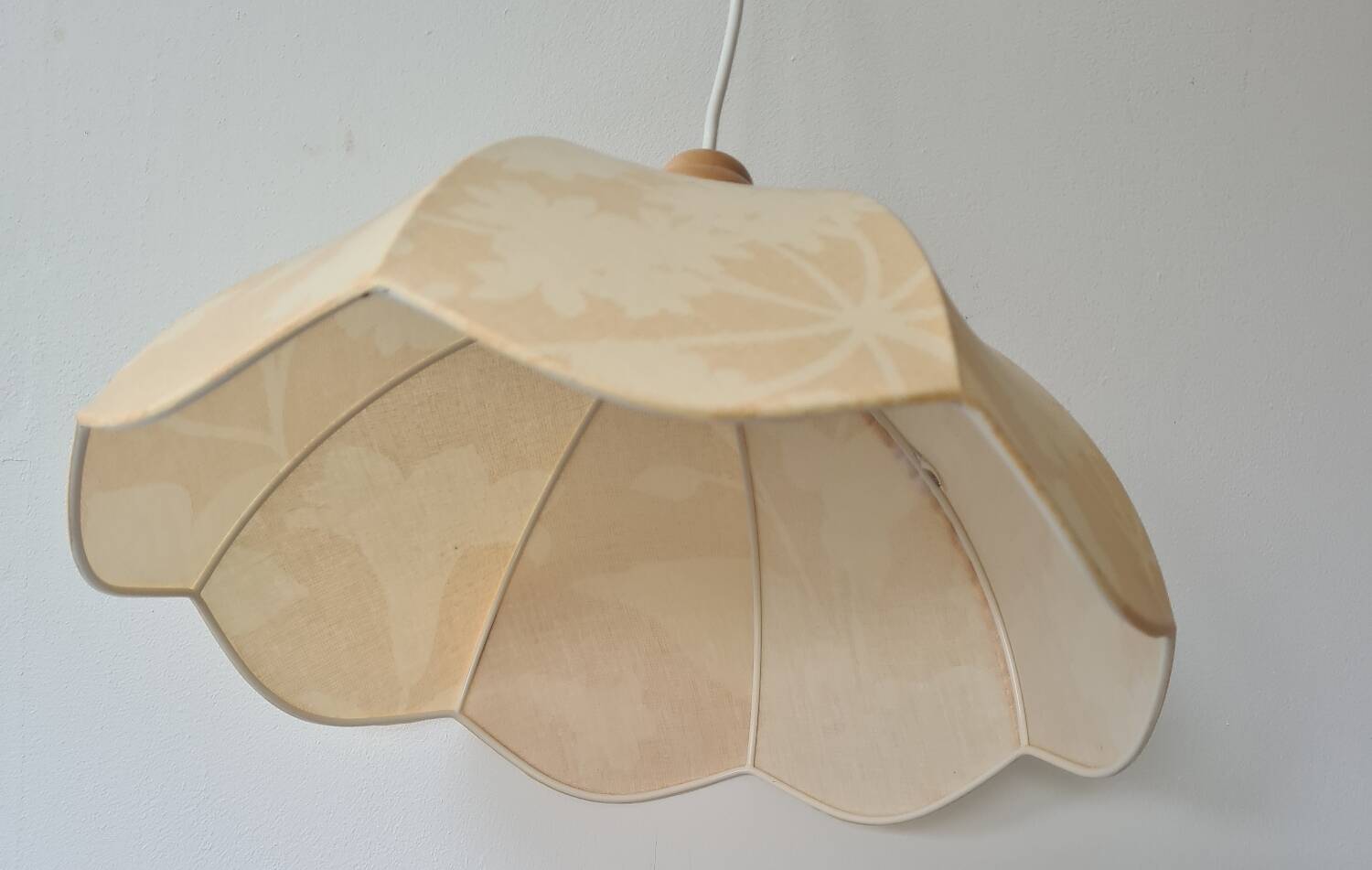 Vintage fabric flower pendant