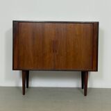 Danish Tambour Door Cabinet by Kai Kristiansen in Palisander 1960s