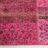 5x8 Pink Vintage Patchwork Rug 242x164Cm
