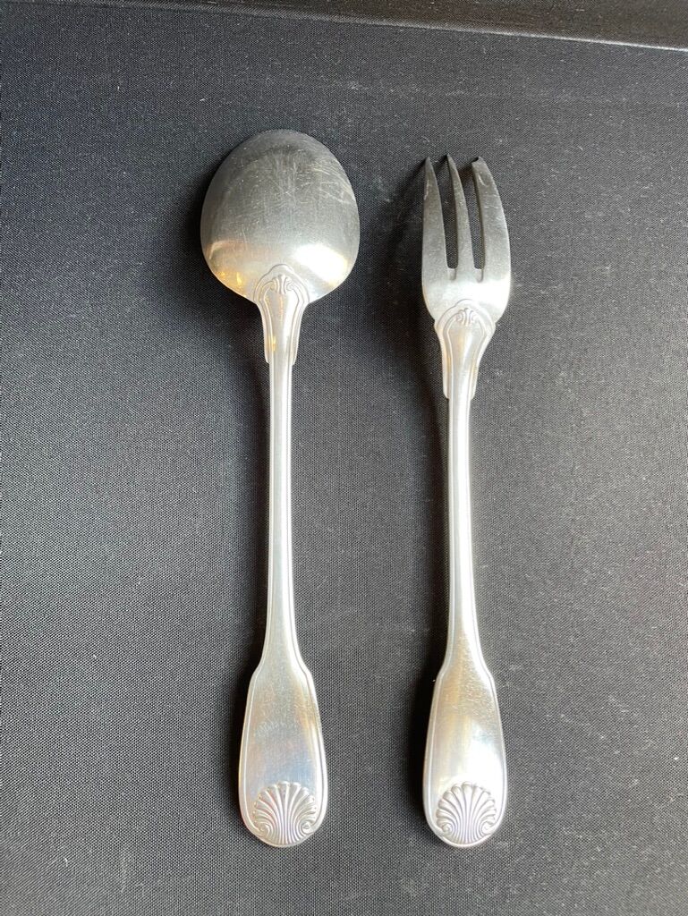 Christofle silvered metal tableware before 1983
