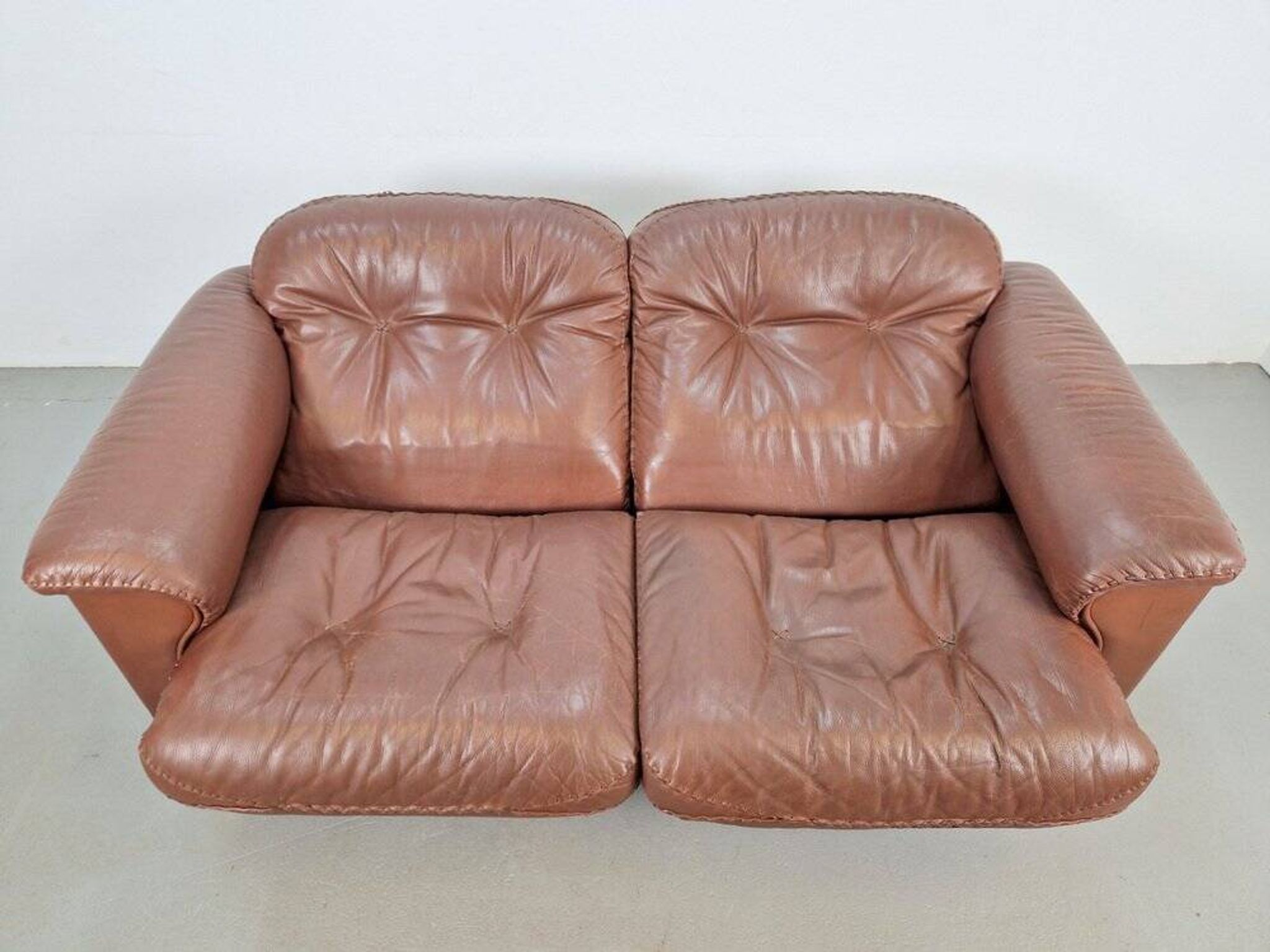 DS101 2-Seater Sofa in Leather from de Sede, 1970s
