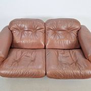 DS101 2-Seater Sofa in Leather from de Sede, 1970s