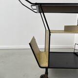 Perforated metal serving trolley style Mathieu Matégot