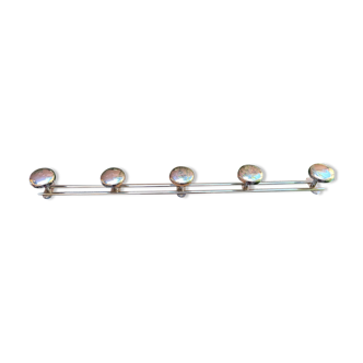 Vintage silver metal coat rack