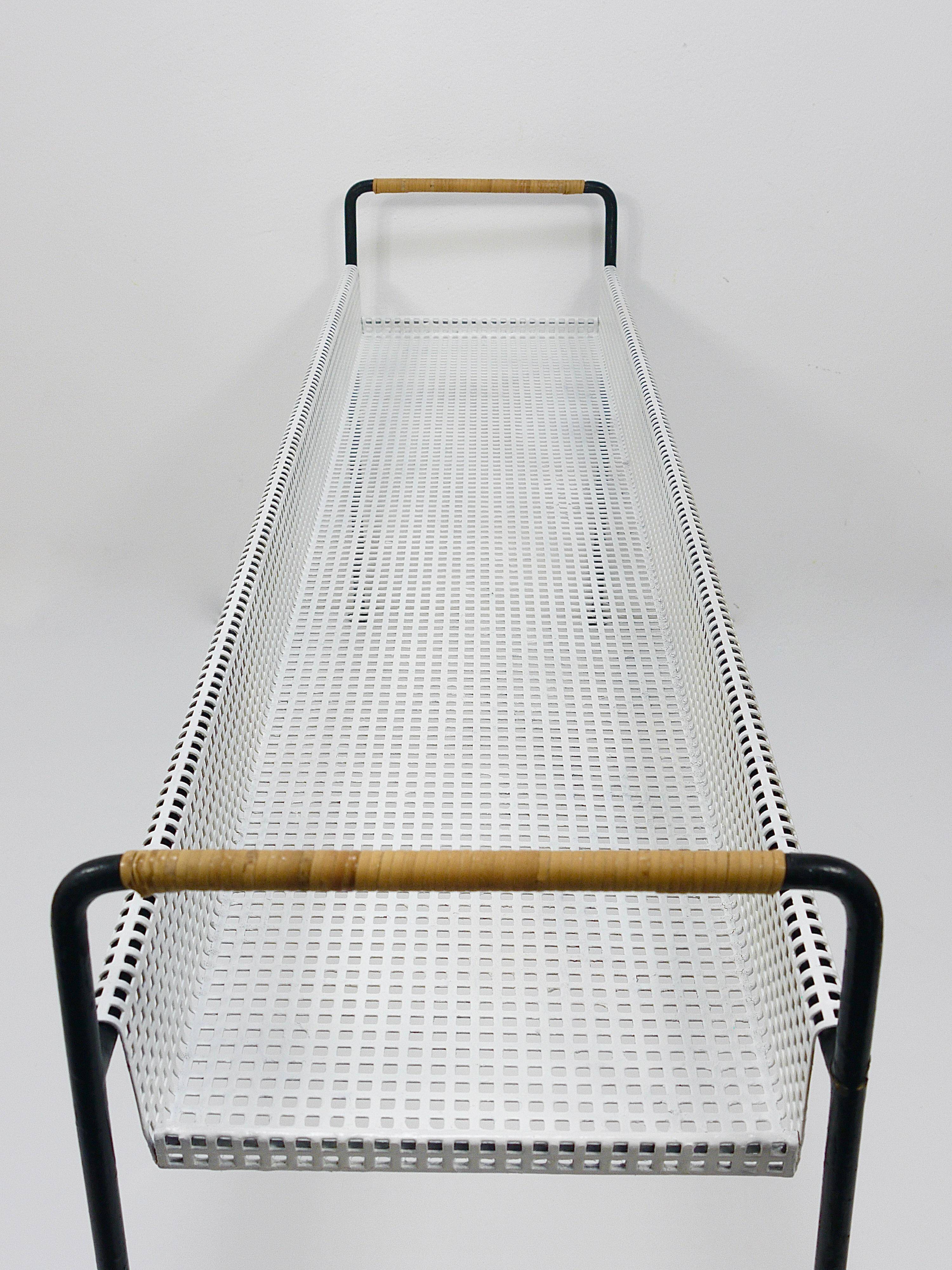 Carl Aubock Jardinière, table ou banc pour plantes, bac à fleurs, fer et osier