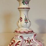 Lot of 2 candlesticks decor vieux strasbourg in earthenware